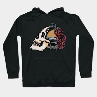 Rose and skull Hoodie